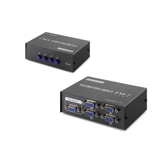 toptan-xml-dropshipping-Vga Switch 4 In 1 Out 54 Mhz - Siyah HDX1329