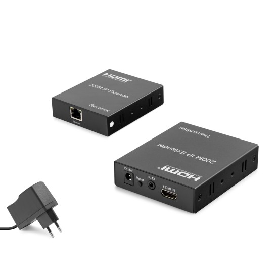 toptan-xml-dropshipping-Hdmi Ip Extender 200 M - Siyah HDX1349