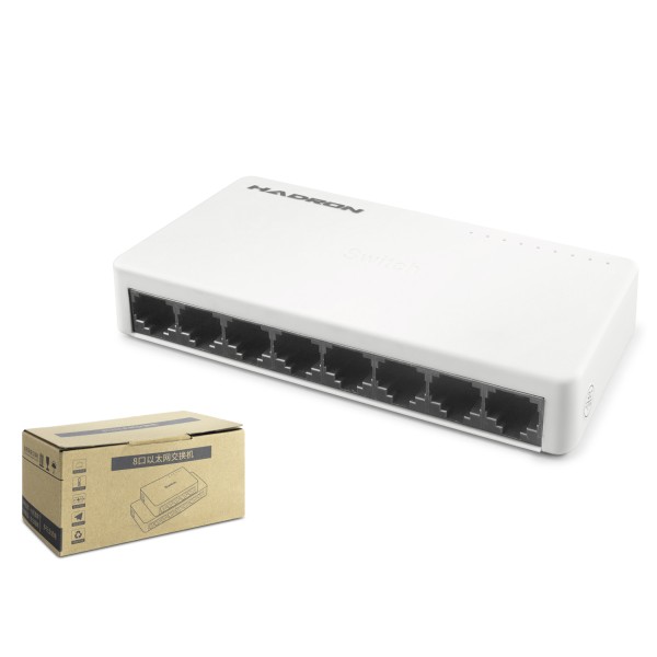 toptan-xml-dropshipping-Ethernet Switch 8 Port 10/100 Mbps - Beyaz HDX1366