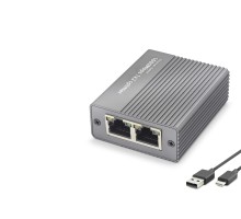 Gigabit Ethernet Switch 3 Port Type-C Güç Girişli - Siyah HDX1412