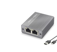 Gigabit Ethernet Switch 3 Port Type-C Güç Girişli - Siyah HDX1412