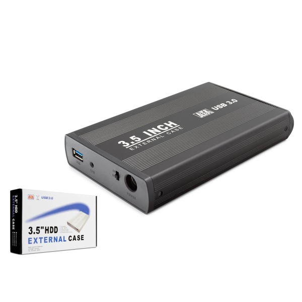 toptan-xml-dropshipping-3.5 Inç Sata Hdd Harici Disk Kutusu Usb 3.0 - Siyah HDX1756