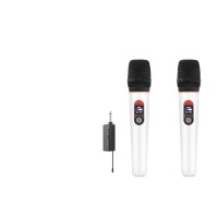 Profesyonel Kablosuz Uhf 2 Mikrofonlu Set 6.35 Mm - Beyaz HDX2791B