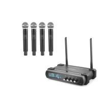 Profesyonel Kablosuz Vhf Mikrofon 4’Lü Set - Siyah HDX2792