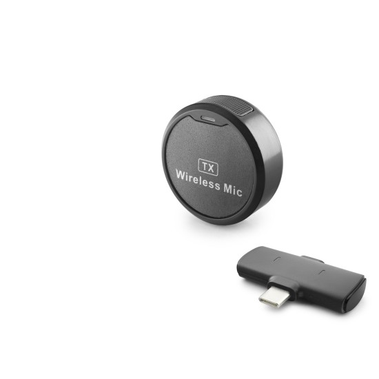 toptan-xml-dropshipping-Type-C Kablosuz Yaka Mikrofonu - Siyah HDX2794