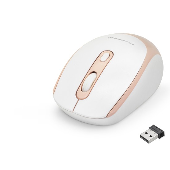 toptan-xml-dropshipping-Kablosuz Mouse 800/1600 Dpi - Beyaz Pembe HDX3406R