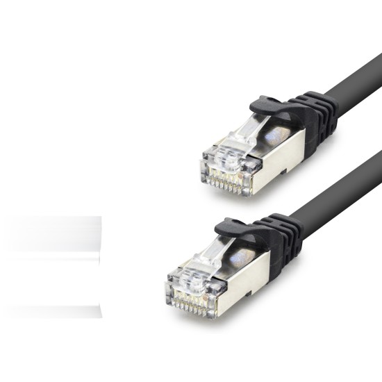 toptan-xml-dropshipping-Cat7 Ethernet Patch Kablosu 10 Gbps 600 Mhz 10 M - Siyah HDX5094