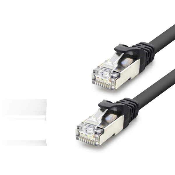 toptan-xml-dropshipping-Cat7 Ethernet Patch Kablosu 10 Gbps 600 Mhz 10 M - Siyah HDX5094
