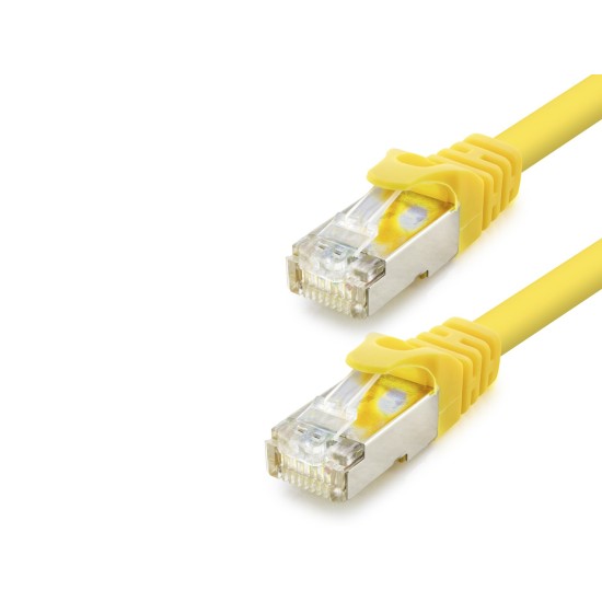toptan-xml-dropshipping-Cat7 Ethernet Patch Kablosu 10 Gbps 600 Mhz 30 Cm - Sarı HDX5101