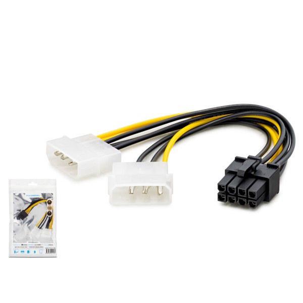 toptan-xml-dropshipping-Sata To 8 Pin Ekran Kartı Power Kablosu - Siyah HDX5504
