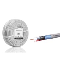 Cctv Kablo Mini Coax Eco Cca 2X0.50 Mm 100 M - Gri HDX5580-100