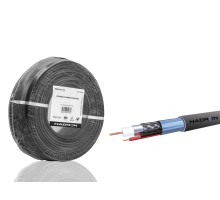 Cctv Kablo Mini Coax Eco Cca Pe 2X0.50 Mm Dış Mekan 100 M - Siyah HDX5582-100