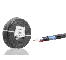 Cctv Kablo Mini Coax Eco Cca Pe 2X0.50 Mm Dış Mekan 100 M - Siyah HDX5582-100