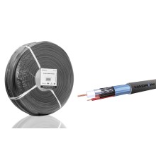 Cctv Kablo Mini Coax Eco Cca Pe 2X0.50 Mm Dış Mekan 250 M - Siyah HDX5582-250