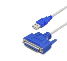 Usb To Paralel (Lpt) Yazıcı Dönüştürücü Kablosu 1.3 M - Silver Mavi HDX7531