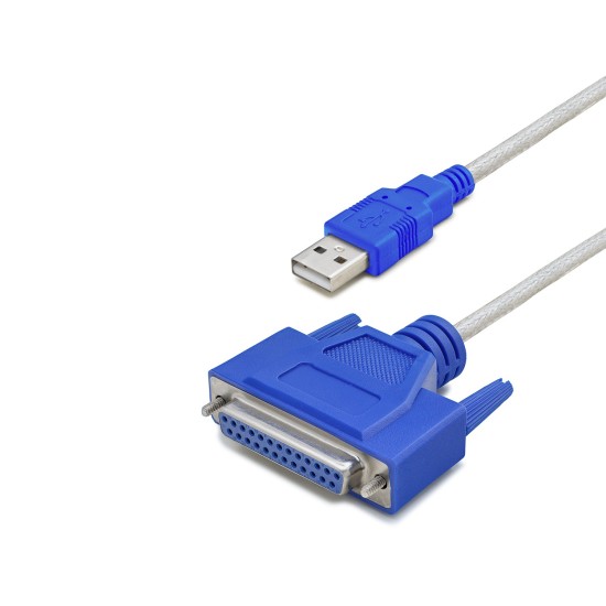toptan-xml-dropshipping-Usb To Paralel (Lpt) Yazıcı Dönüştürücü Kablosu 1.3 M - Silver Mavi HDX7531