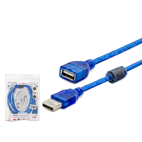  Usb Uzatma Kablosu 3 M - Şeffaf Mavi̇ HDX7535