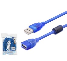  Usb Uzatma Kablosu 5 M - Şeffaf Mavi̇ HDX7536
