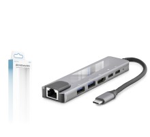 Type-C Combo Hub Hdmi 4K Usb 3.0 Lan 6 Port - Gri HDX7791