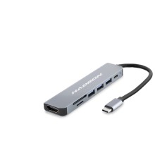 Type-C Combo Hub Hdmi 4K Usb 3.0 Kart Okuyucu 7 Port - Gri HDX7835