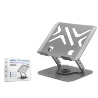 Karbon Çelik 360 Derece Dönebilen Laptop Ve Tablet Standi - Gri HDX8017