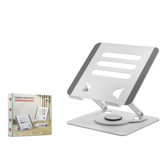 toptan-xml-dropshipping-Alüminyum Alaşim 360 Derece Dönebilen Premium Laptop Standi - Silver HDX8019