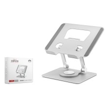 Metal 360 Derece Dönebilen Kompakt Tablet Ve Laptop Standi - Silver HDX8020