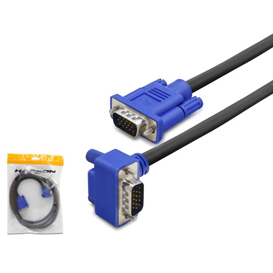 toptan-xml-dropshipping-Vga Kablo L Tip 1.5 M - Siyah Mavi HN4485