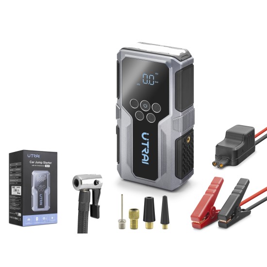 toptan-xml-dropshipping-15000Mah 1500A Araç Akü Takviye Cihazi Hava Kompresörlü Powerbank - Gri JS-9