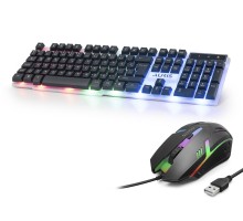 Gaming Klavye Ve Mouse Seti Led - Siyah KGC10
