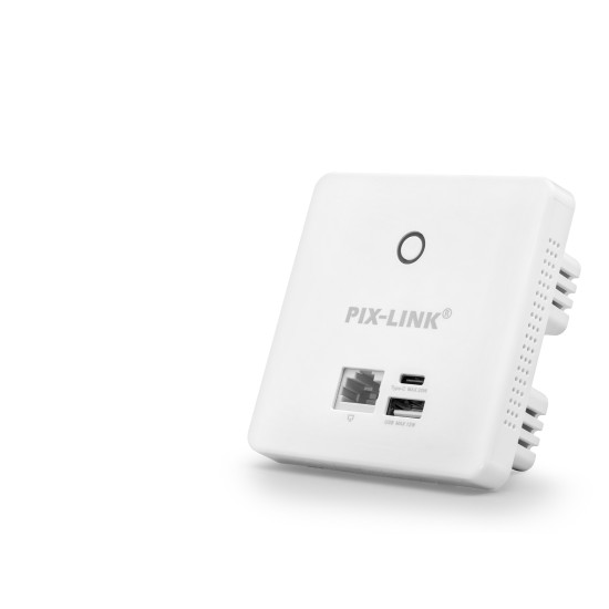 toptan-xml-dropshipping-Duvar Tipi Wifi Access Point Poe Destekli 300 Mbps - Beyaz LV-CAP08