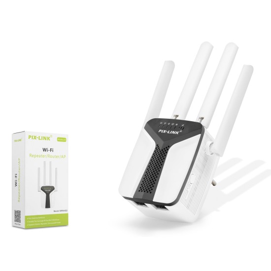 toptan-xml-dropshipping-Wifi Repeater - Router / AP 450 Mbps - Siyah Beyaz LV-WR6403