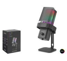 Gaming Rgb Masaüstü Mikrofon Type-C 192Khz 24Bit - Siyah M6B