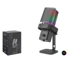 Gaming Rgb Masaüstü Mikrofon Type-C 192Khz 24Bit - Siyah M6B