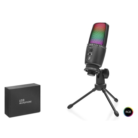 toptan-xml-dropshipping-Profesyonel Gaming Rgb Mikrofon Dokunmatik Mute Ve Gain Kontrollü Type-C - Siyah ME31