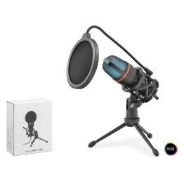 ME4RGB Profesyonel Gaming Rgb Mikrofon 192 Khz / 24 Bit Çok Yönlü Type-C - Siyah