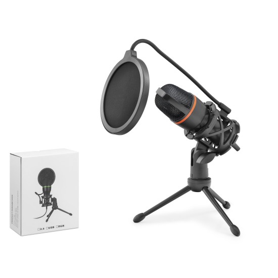 toptan-xml-dropshipping-ME4Usb Profesyonel Gaming Rgb Mikrofon 48 Khz / 16 Bit Çok Yönlü Type-C - Siyah