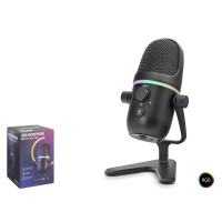 Profesyonel Çift Modlu Gaming Rgb Mikrofon 192 Khz / 24 Bit Type-C - Siyah ME5
