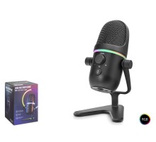 Profesyonel Çift Modlu Gaming Rgb Mikrofon 192 Khz / 24 Bit Type-C - Siyah ME5