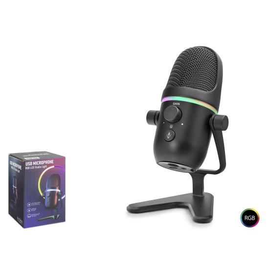 toptan-xml-dropshipping-Profesyonel Çift Modlu Gaming Rgb Mikrofon 192 Khz / 24 Bit Type-C - Siyah ME5