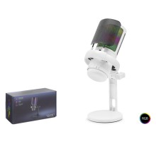 Profesyonel Gaming Rgb Mikrofon 192 Khz / 24 Bit Type-C - Beyaz ME6PW