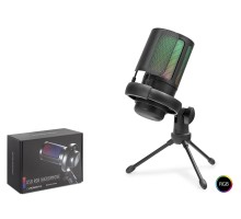 Profesyonel Gaming Rgb Mikrofon 192 Khz / 24 Bit Type-C - Siyah ME6S