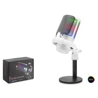 Profesyonel Mikser Kontrollü Gaming Rgb Mikrofon 24 Bit Çinko Alaşım Gövde Type-C - Beyaz ME6SW