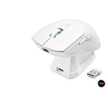 Kablosuz Gaming Rgb Mouse Şarj Standlı - Beyaz MF1215W