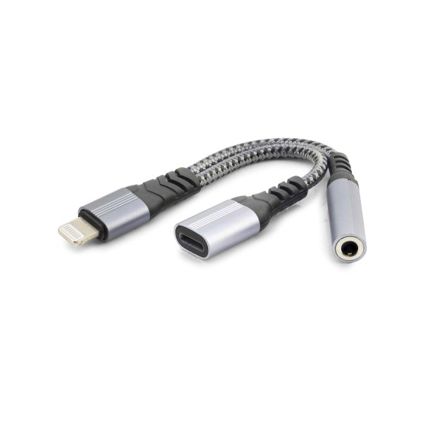 toptan-xml-dropshipping-Lıghtnıng To Type-C + 3.5 Mm F Kablo Siyah GJ-012