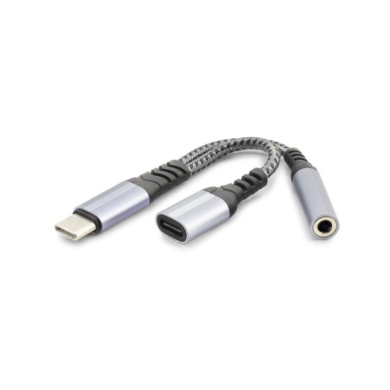 toptan-xml-dropshipping-Type-C To Type-C + 3.5 Mm F Kablo Audıo Siyah GJ-014