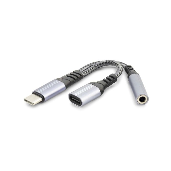 Type-C To Type-C + 3.5 Mm F Kablo Audıo Siyah GJ-014
