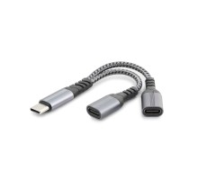 Type-C To 2*Type-C F Kablo Car Şarj 100W Siyah GJ-017