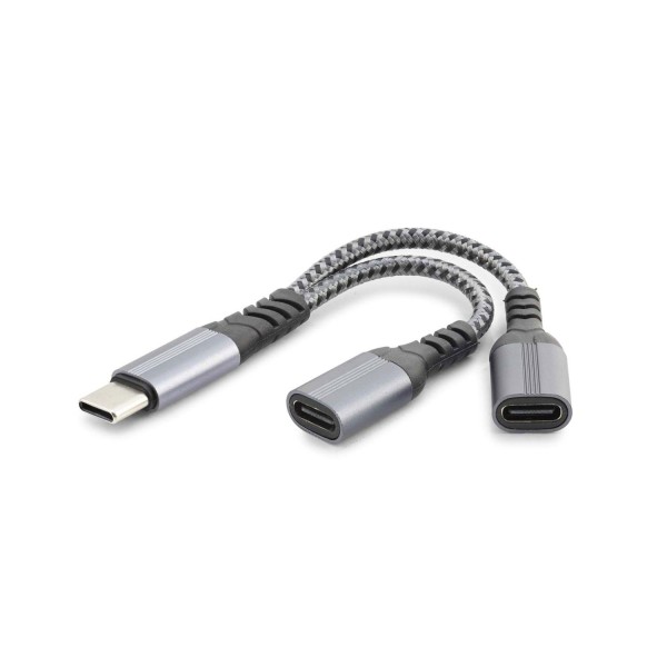 Type-C To 2*Type-C F Kablo Car Şarj 100W Siyah GJ-017