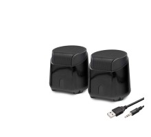 Masaüstü Hoparlör 1+1 USB + 3.5mm - Siyah HD6024